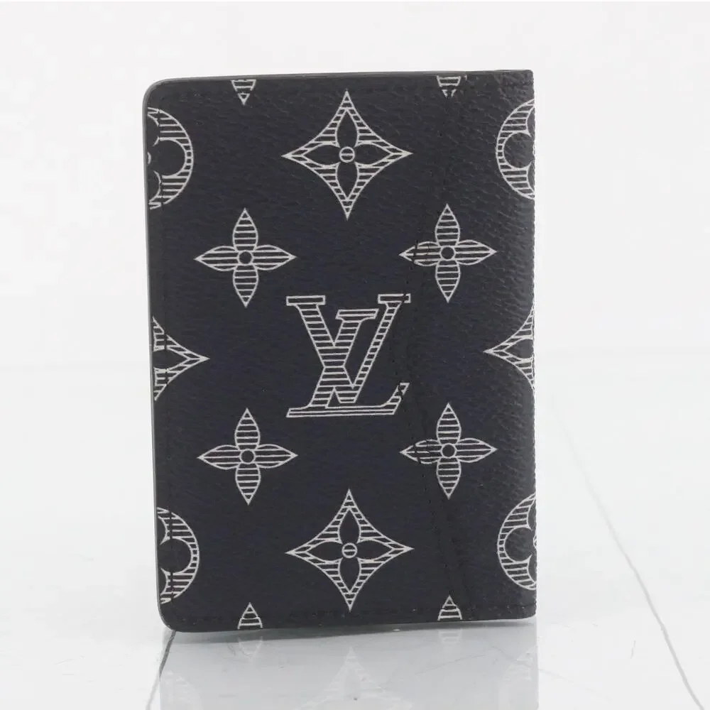 Louis Vuitton Chapman Pocket Organizer wallet Monogram LV Rhino Navy Blue w/box
